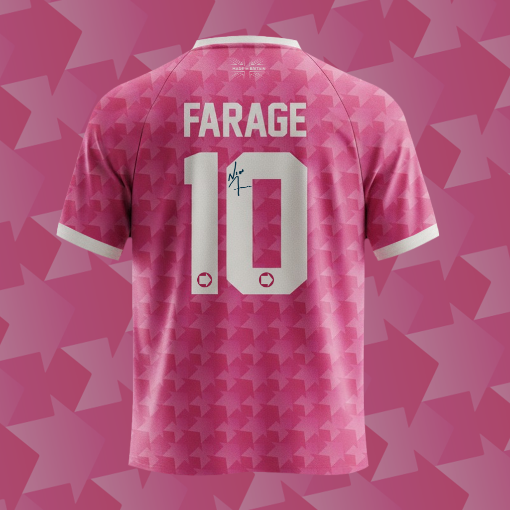 SIGNED BY NIGEL — Reform UK Away Shirt Edition